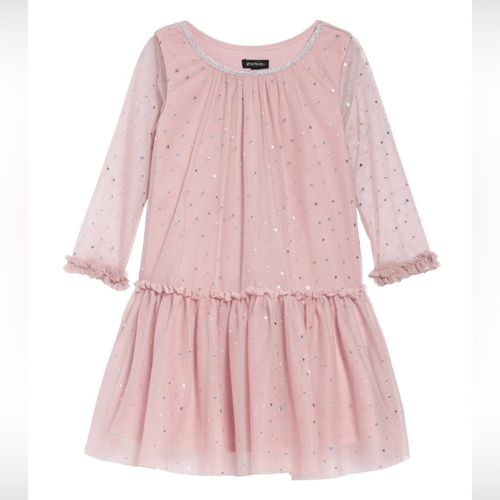 Sparkling Zunie pink dress for kids
